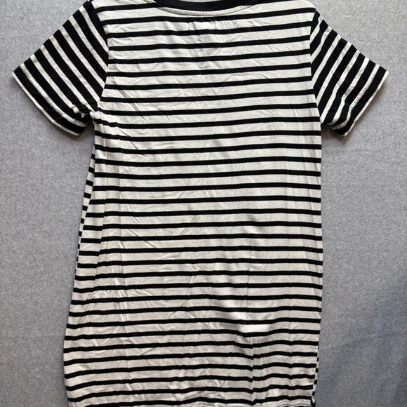 Free Assembly Black & White Striped T-Shirt Dress, Women's Size M - Picture 2 of 6